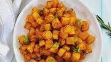 Air Fryer Roasted Maple Butternut Squash Cubes