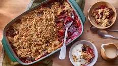 Apple and blackberry crumble