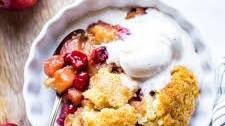 Apple Cranberry Cobbler with Tender Biscuity Topping
