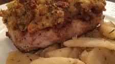 Apple Pork Chops and Stuffing