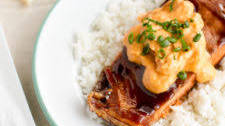 Asian Salmon with Sriracha Cream Sauce