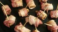 Bacon Wrapped Dates With Almonds