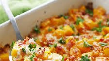 Baked Bacon Cheese Butternut Squash