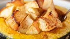 Baked Buttercup Squash With Cinnamon Apples