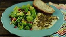 Baked Halibut with Pesto