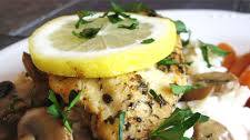 Baked Lemon Chicken with Mushroom Sauce