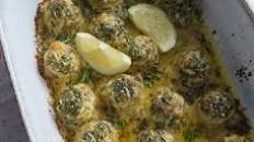 Baked Turkey Meatballs with Lemon Garlic Butter Sauce