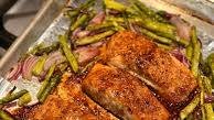 Balsamic Maple Glazed Salmon and Asparagus