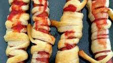 Bandaged Fingers - Halloween Hot Dogs