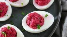 Beet Deviled Eggs