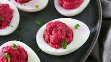 Beet Deviled Eggs