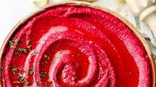 Beetroot Hummus Without Tahini