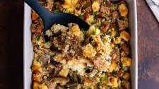 Best Cornbread Dressing with Bacon