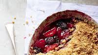Blackberry and apple crumble