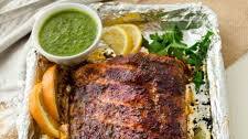 Blackened Salmon with Citrus Salsa Verde