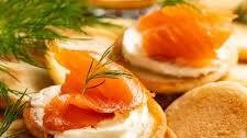 Blini with smoked salmon