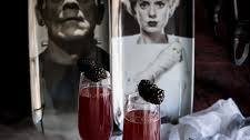 Bride of Frankenstein Cocktail (Vanilla Blackberry Champagne Cocktail)