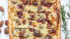 Brie and Cranberry Tart with Puff Pastry