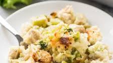 Broccoli Cauliflower Rice Chicken Casserole