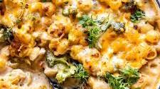 Broccoli Cheddar Chicken and Noodle Casserole