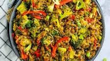 Broccoli Stir Fry with Lentils