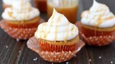 Brown Butter Pumpkin Cupcakes with Salted Caramel Frosting