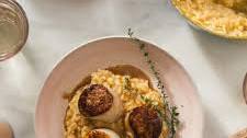 Brown Butter Scallops with Butternut Squash Risotto
