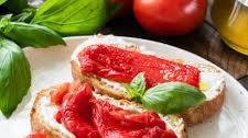 Bruschetta with Whipped Feta and Roasted Florina Peppers