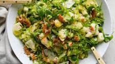Brussels Sprout Salad with Apples, Walnuts & Parmesan