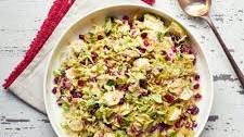 Brussels Sprouts, Apple, and Pomegranate Slaw Salad