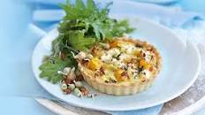 Butternut squash and feta quiche