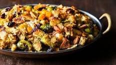 Butternut Squash, Brussels Sprout & Bread Stuffing With Apples