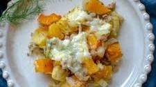 Butternut Squash Casserole With Cheesy Topping