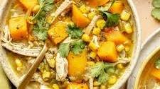 Butternut Squash Green Chile Chicken Soup