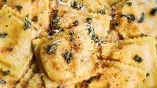 Butternut Squash Ravioli with Brown Butter Sage Sauce