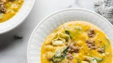 Butternut Squash, Sausage, and Tortelloni Soup