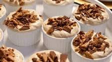 Butterscotch Pudding with Pumpkin Whipped Cream and Chocolate Toffee Chips