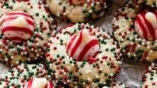 Candy Cane Kiss Cookies