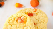 Candy Corn Cake Mix Cookies