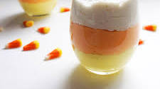 Candy corn cheesecake mousse
