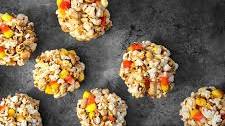 Candy Corn Popcorn Balls