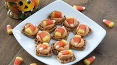 Candy Corn Pretzel Bites