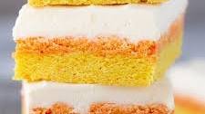 Candy Corn Sugar Cookie Bars