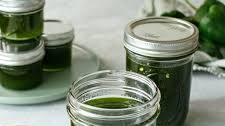Canned Sweet and Spicy Green Pepper Jelly