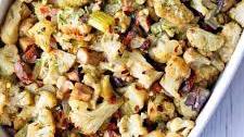 Cauliflower Stuffing with Celery and Mushrooms