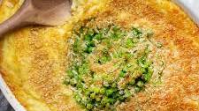 Cheesy Baked Mashed Potatoes With Peas