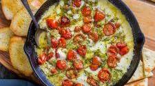 Cheesy Caprese Queso Dip