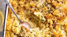 Cheesy Caramelized Onion Mashed Potato Bake