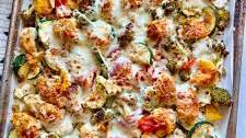 Cheesy Chicken Veggie Sheet Pan Dinner