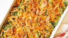 Cheesy Green Bean Casserole with Bacon